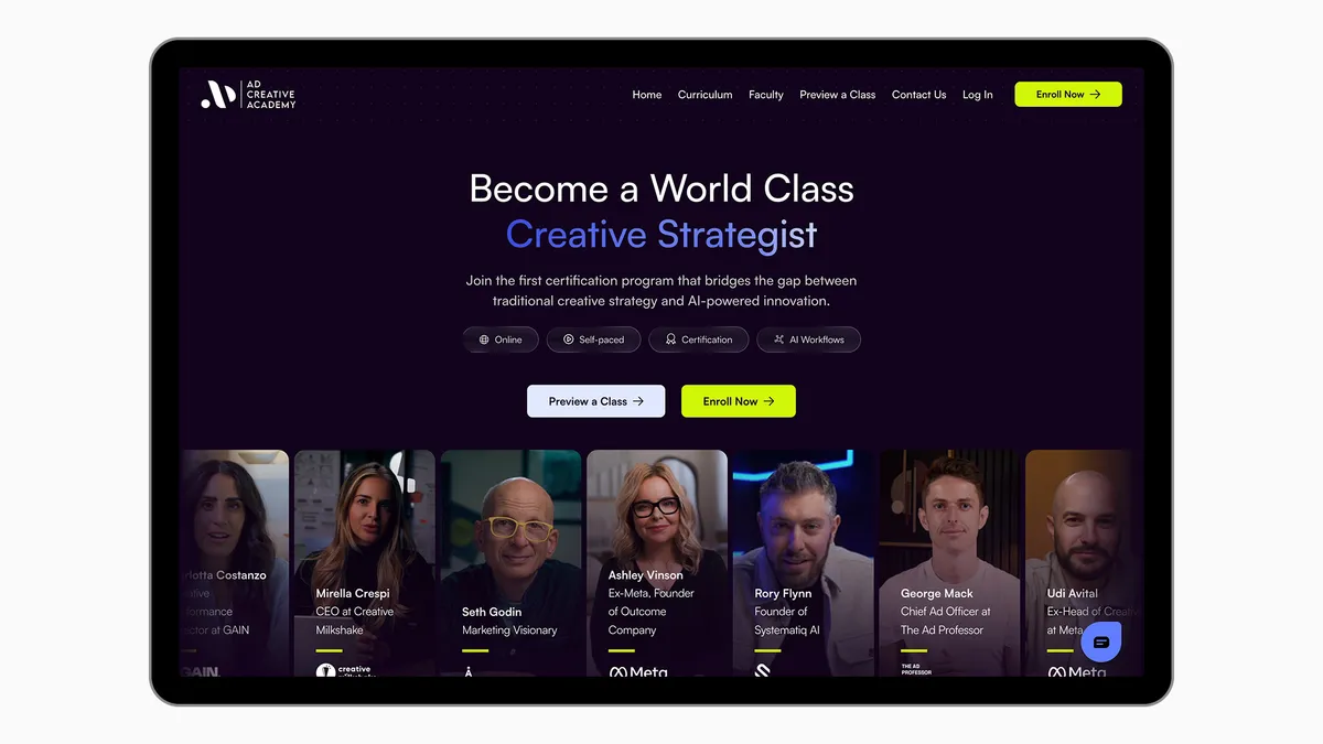 AD Creative Academy — online learning platform for paid social