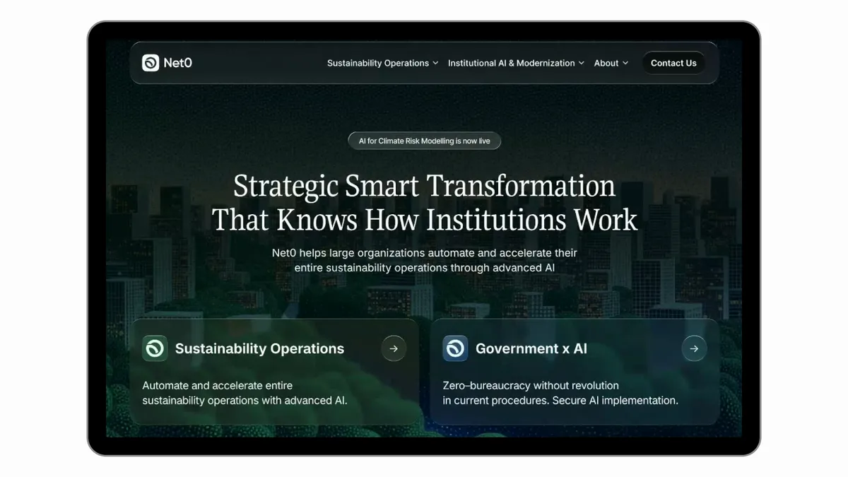 Net0 — AI infrastructure for enterprise sustainability