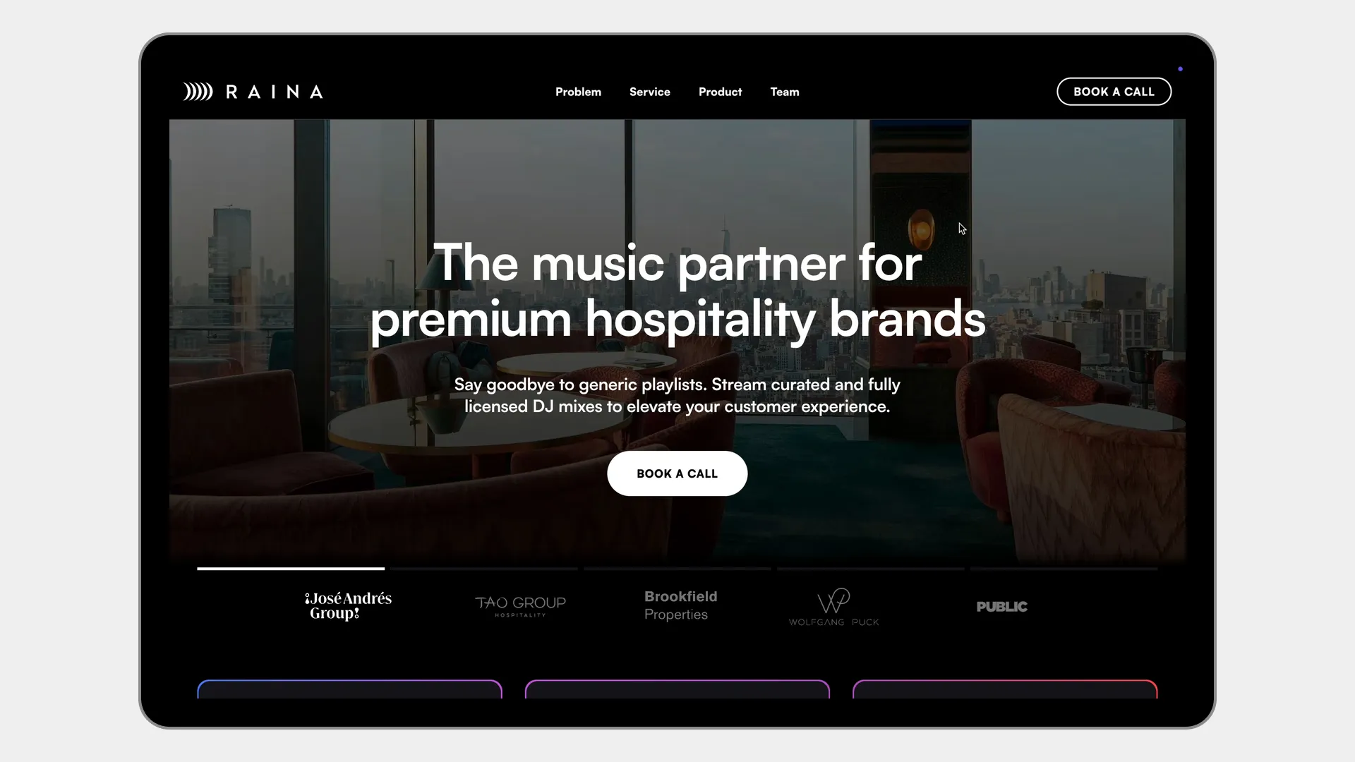 Raina Music — background music platform for hospitality brands