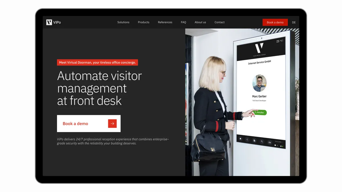 ViPo — virtual receptionist and visitor-management platform