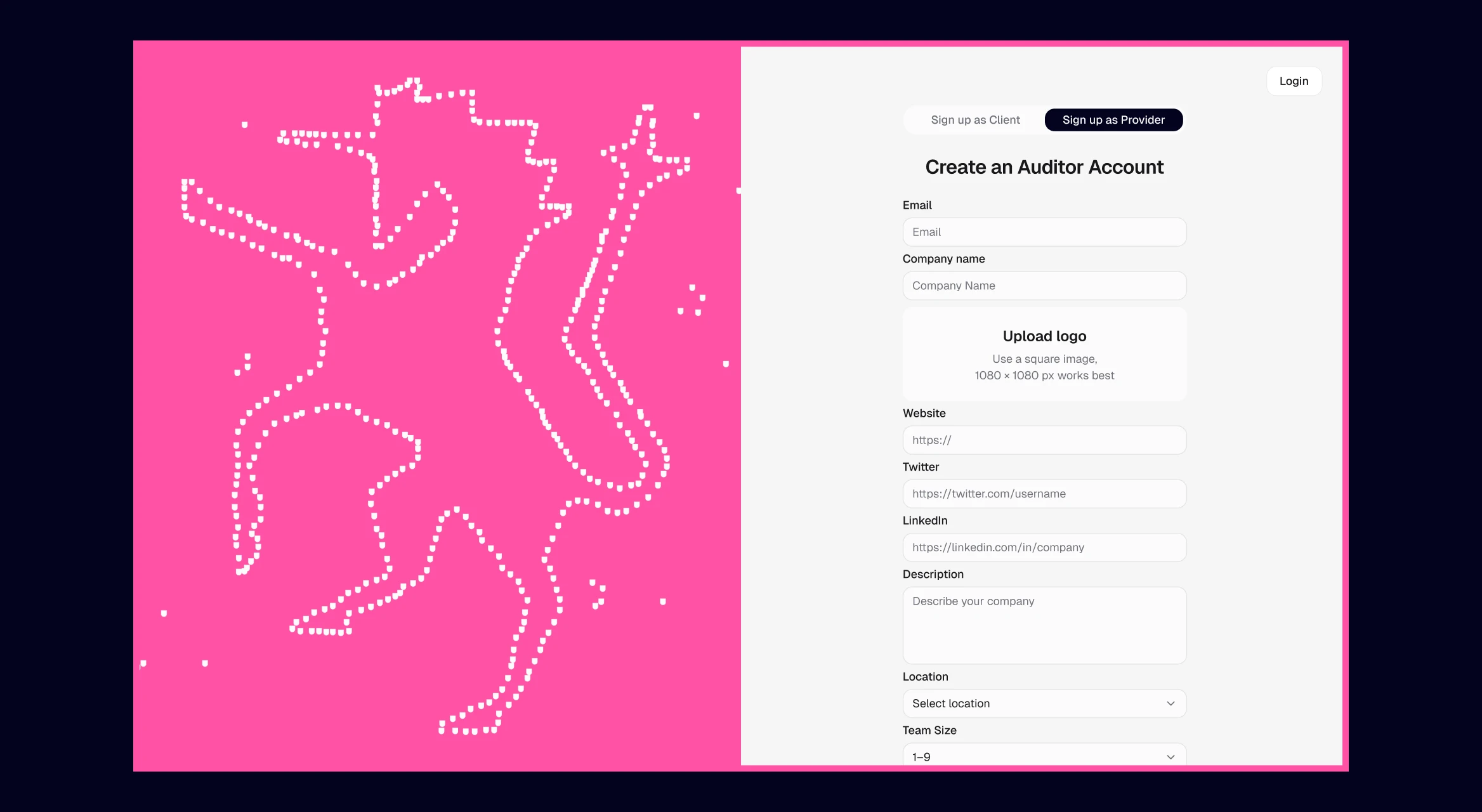 Areta Market — a branded audit marketplace surface, listing security providers and open engagements.